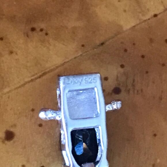 Natural Black Jade Sterling Silver Tennis Bracelet - Picture 4 of 7